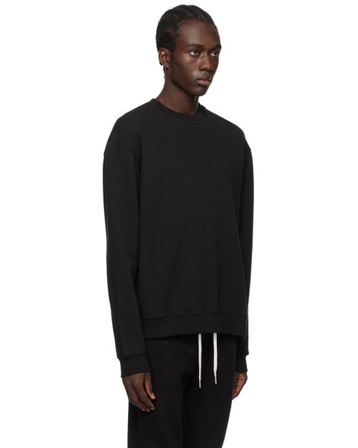 John Elliott Black Oversized Sweatshirt for men