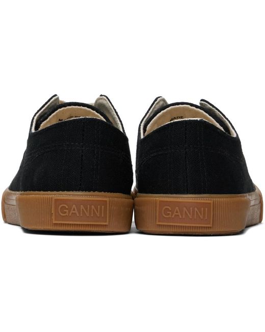 Ganni Black Classic Low Sneakers for men