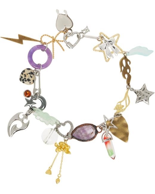 Marland Backus マルチカラー Trinket チャームネックレス メタリック