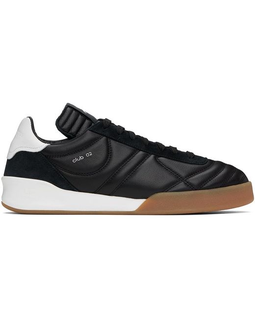 【関税込み】Courreges ブラック Club02 レザースニーカー Courrèges Club 02 Leather Sneakers | Black | FARFETCH AZ