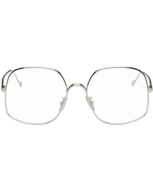 Loewe Black Silver Square Glasses for men