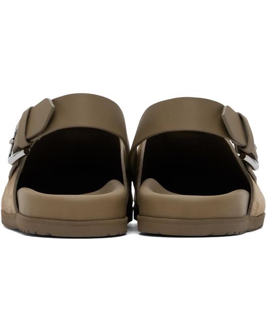 メンズ Dolce & Gabbana ブラウン スエード ミュール Black