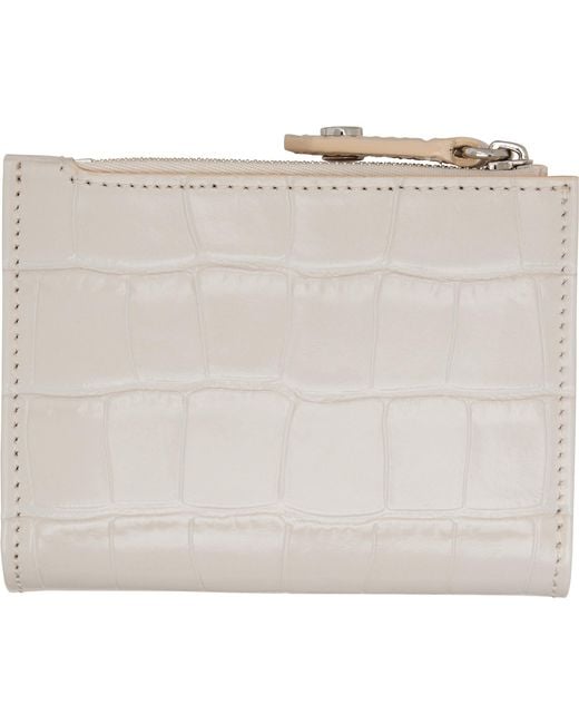 Vivienne Westwood White Off- Slim Flap Card Holder for men