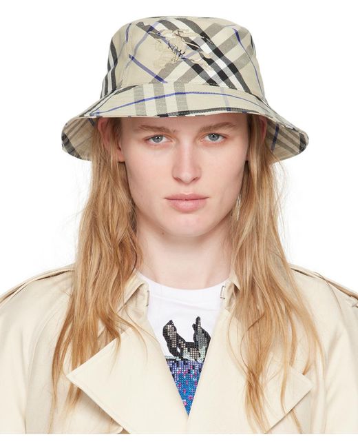 Burberry Brown Check Bucket Hat