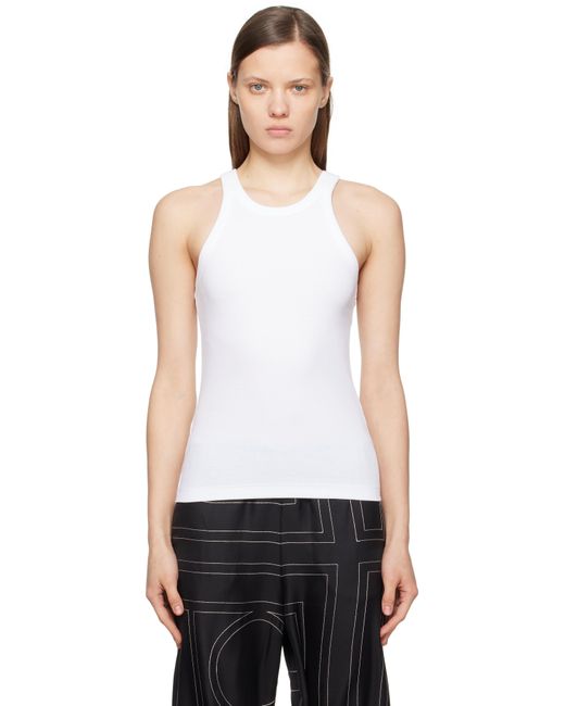 Totême  White Curved Rib Tank Top