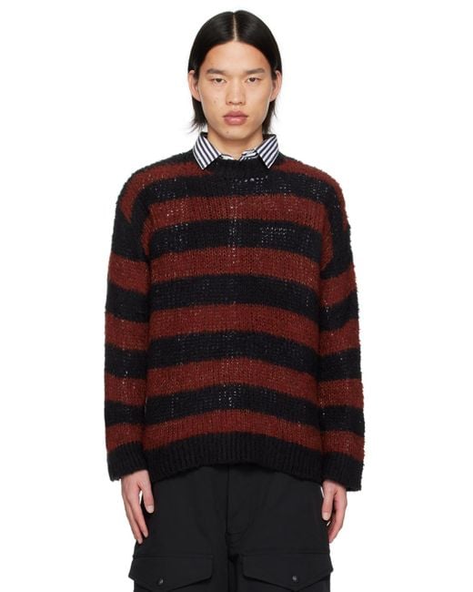 Junya Watanabe Red Striped Sweater for men