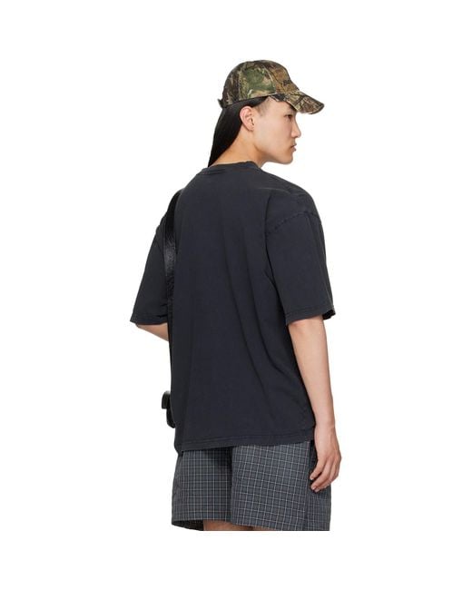 Balenciaga Black Bb Stencil T-shirt for men