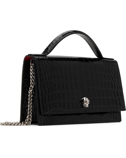 McQueen ブラック トップハンドル スカル バッグ ブラック | Lyst