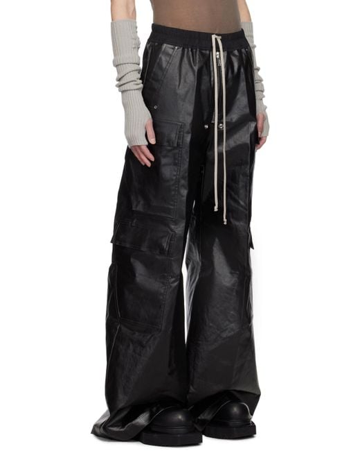 rick owens Porterville Cargobelas カーゴベラ Black Porterville Cargobelas Cargo Pants by Rick Owens on Sale