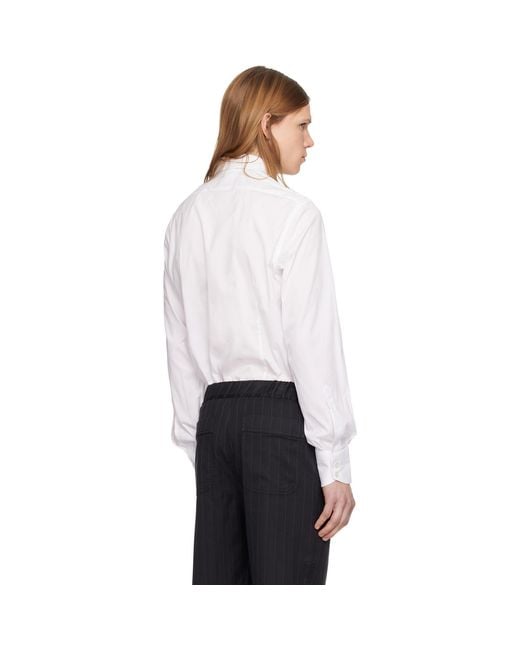 Tom Ford White Stretch Poplin Slim Fit Shirt for men