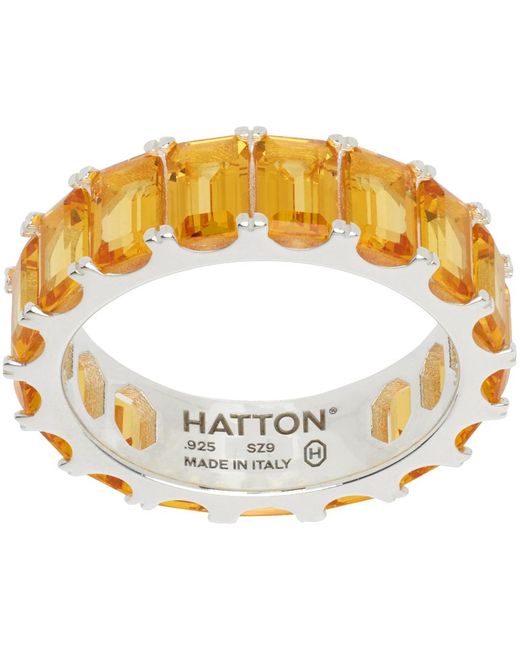Hatton Labs Metallic Ssense Exclusive Octagon Eternity Ring for men