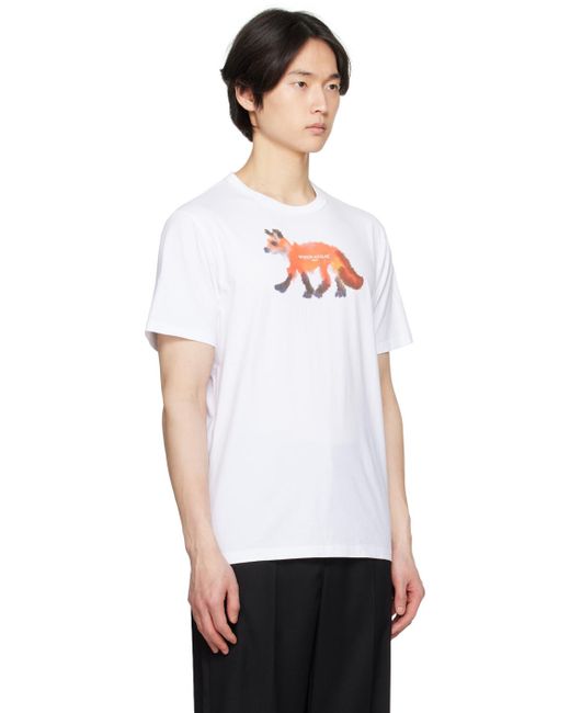 Maison Kitsuné White Rop Van Mierlo Edition Fox Classic T-shirt for men