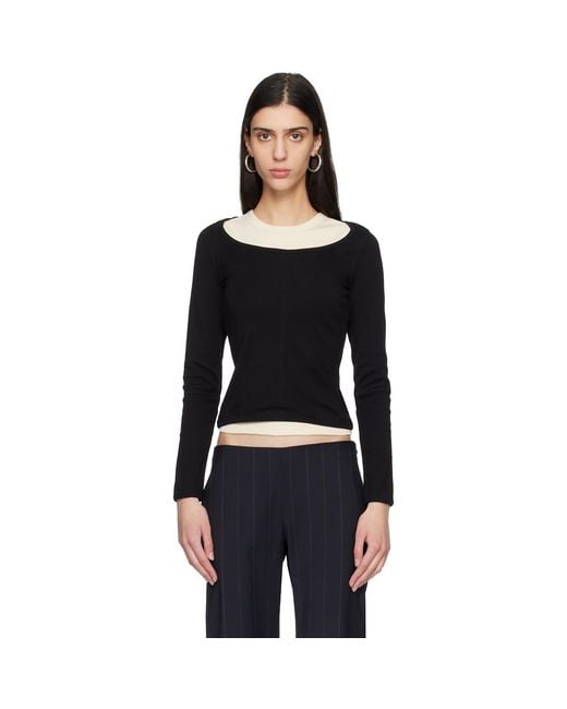 Flore Flore Black Longsleeve Fem T-Shirt
