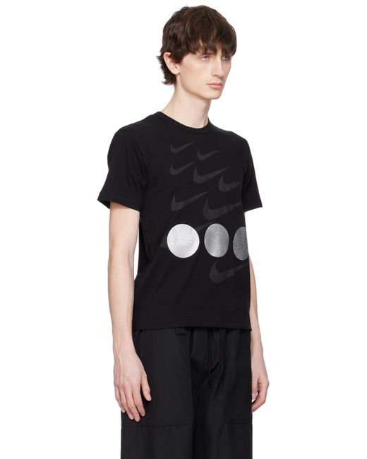 メンズ COMME DES GARÇON BLACK ブラック Nikeエディション レギュラーフィット Tシャツ Black