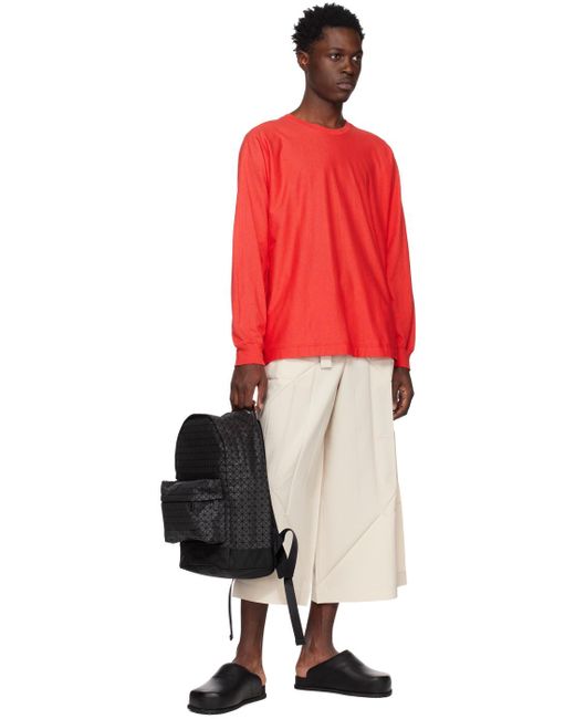Issey Miyake White Off- Edge Trousers for men
