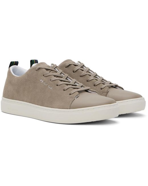 PS by Paul Smith Black Taupe Suede Lee Sneakers for men