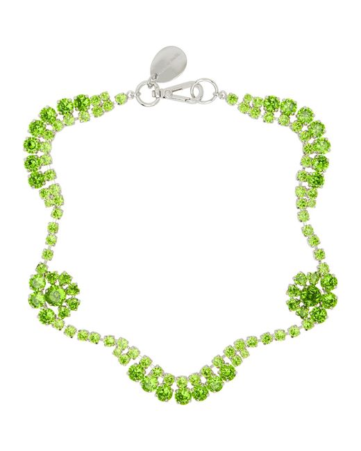 Simone Rocha Green Scalloped Sepal Necklace