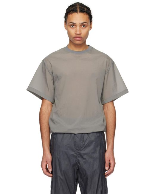 T-shirt gris à cordon coulissant Amomento pour homme en coloris Gray