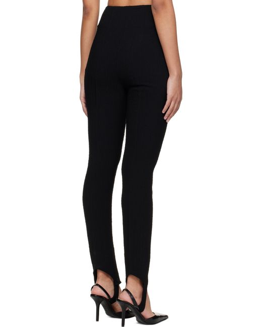Pantalon Savita Noir En Tissu Gaufré À Sous-Pieds Nanushka en coloris Black