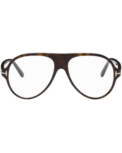 Tom Ford Black Pilot Glasses for men