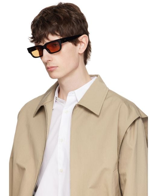 Retrosuperfuture Black Roma Sunglasses for men