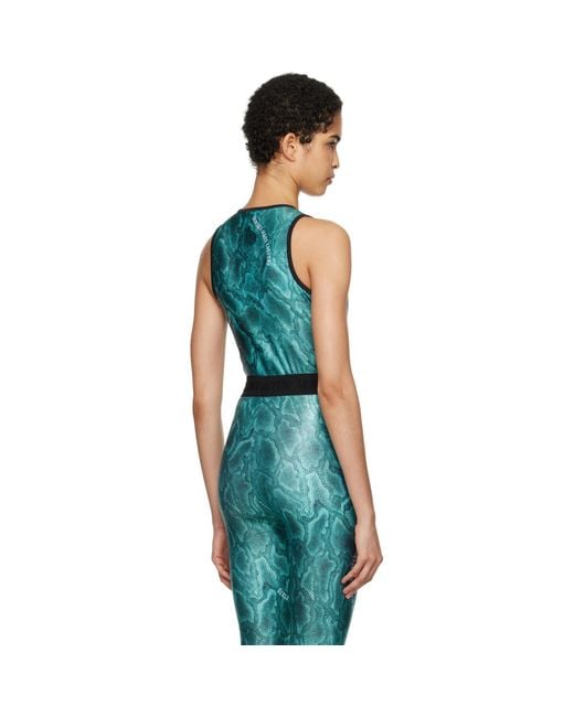 Versace Jeans Couture Blue Printed Bodysuit