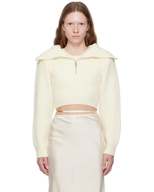 Jacquemus Natural Off-white Le Papier 'la Maille Risoul' Sweater