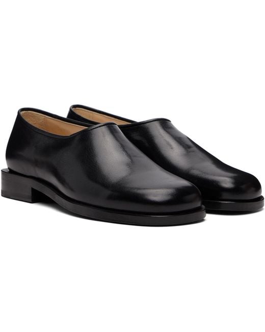 Lemaire Black Anatomic Slip On Loafers for men