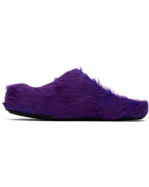 Marni Purple Fussbett Sabot Loafers