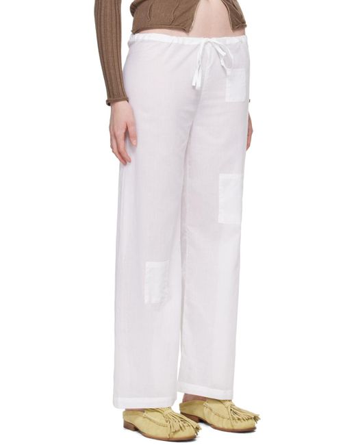 Pantalon blanc à poches GIMAGUAS en coloris White