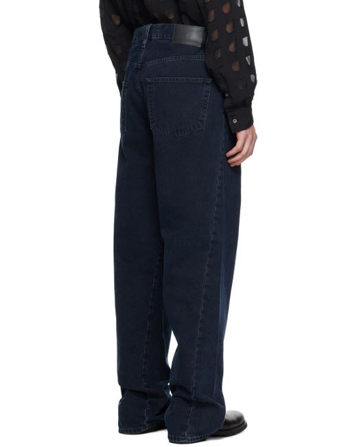 sunflower Blue Wide Twist Jeans for men