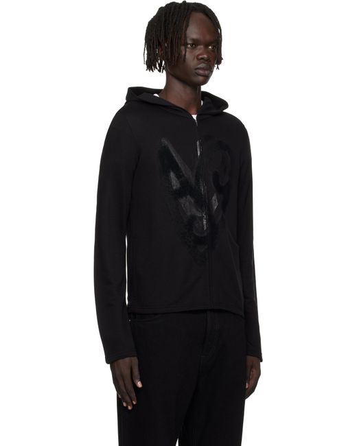 Acne Black Heart Logo Hoodie for men