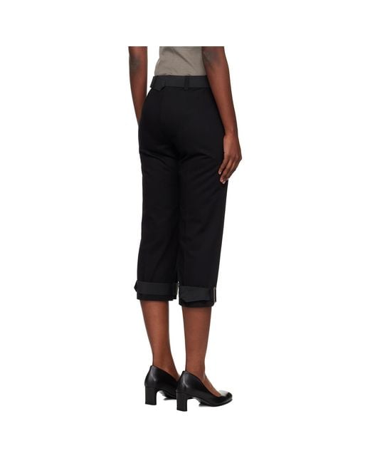 Our Legacy Black Sporty Capri Trousers
