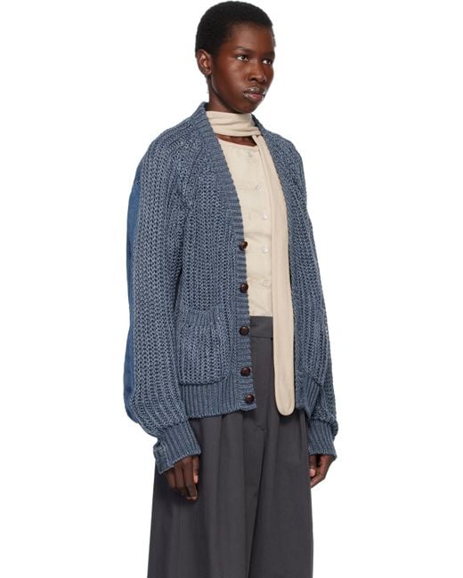 Bless Blue The Cristaseya Edition Nº79 'Jeansbackpatent' Cardigan
