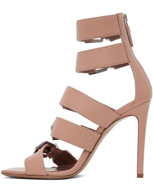 Sandales à talon aiguille ursula roses Paris Texas en coloris Brown