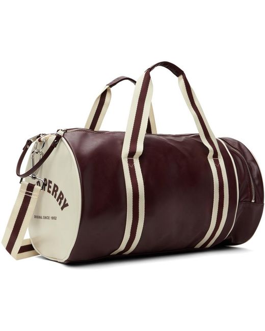 Fred Perry Burgundy Barrel Duffle Bag for Men | Lyst