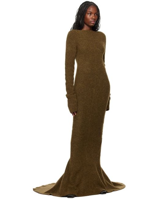 Rick Owens Natural Tan Porterville Luna Maxi Dress