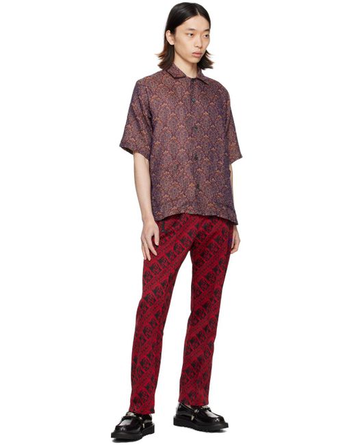 Needles Red Multicolor Cabana Shirt for men