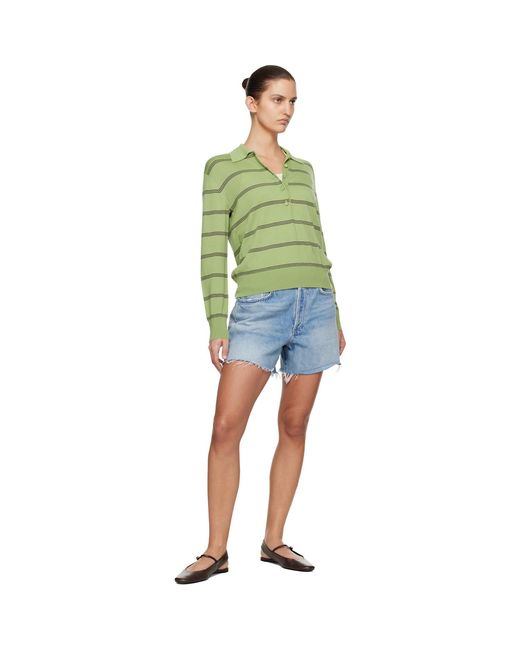 Agolde Blue Nye Denim Shorts