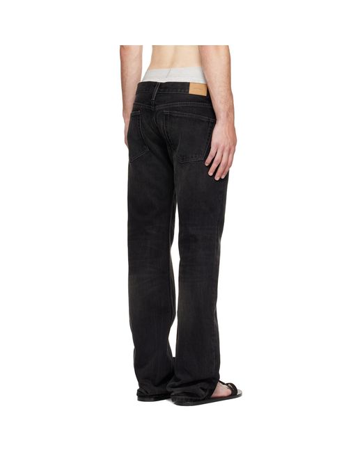 Raimundo Langlois Black Slim Straight Jeans for men
