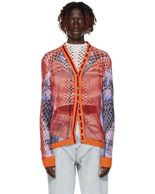 Y. Project Jean Paul Gaultier Edition Cardigan in Red for Men | Lyst