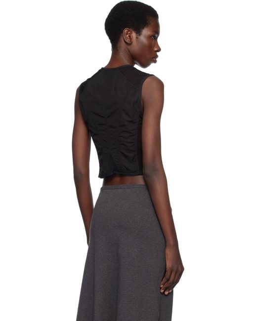 Our Legacy Black Poplin Corset Vest