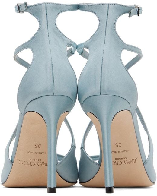 Jimmy Choo Blue Ssense Exclusive Azia 95 Heeled Sandals