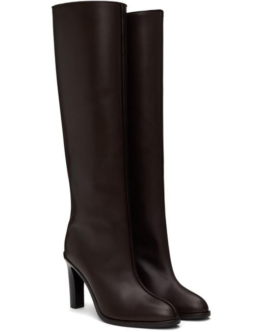 The Row Black Brown Wide Shaft Boots