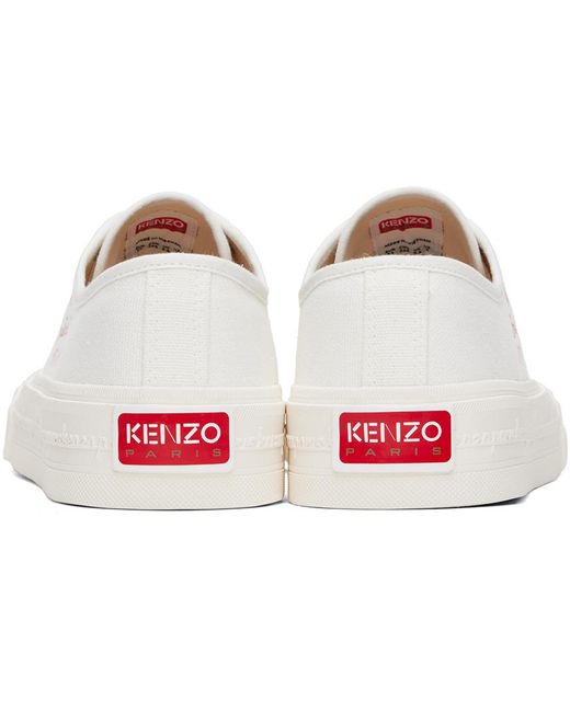 KENZO Black Off- Paris Foxy Low-top Canvas Sneakers for men