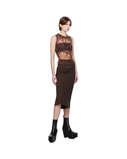 Rick Owens Black Hollywood Spider Tank Top