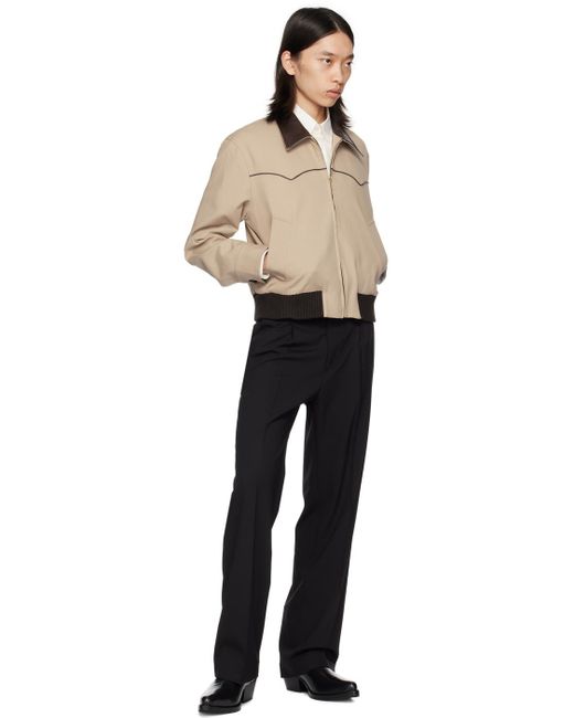 Ernest W. Baker Western Harrington Jacket in Black for Men Ernest W. Baker Western Harrington Jacket in Black for Men