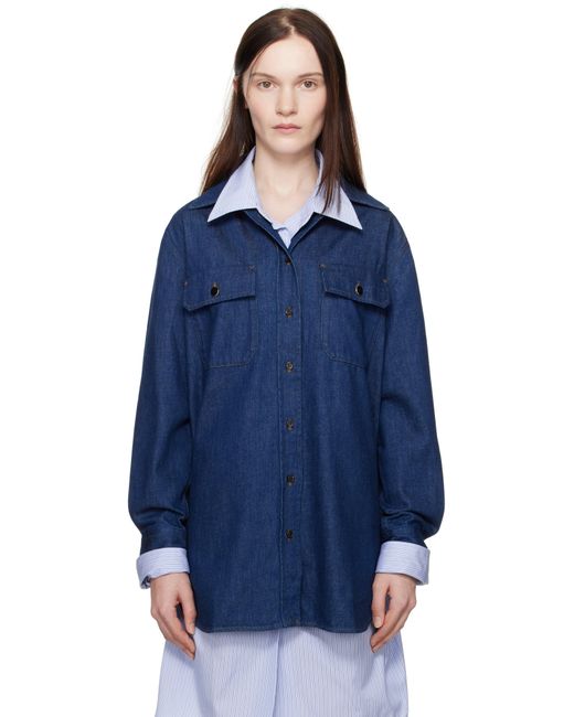 A.P.C. Blue Anastasia Barbieri Edition Mare Denim Shirt