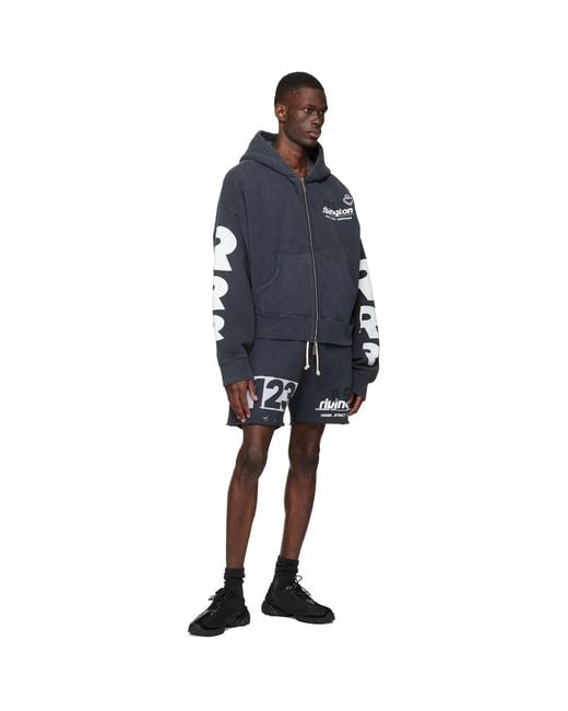 RIVINGTON roi Rebis Blue Membership Uso Zip Hoodie for men