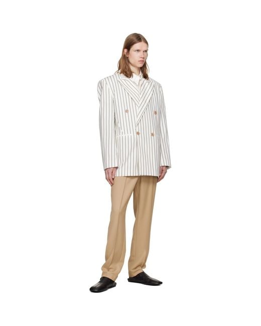 Louis-Gabriel Nouchi Natural Wool Jogging Track Pants for men
